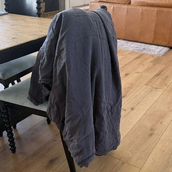 Parachute Linen Charcoal Duvet Cover King - Picture 3 of 3